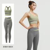 High-waisted tummy control fitness set